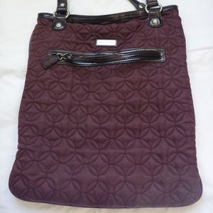 VERA BRADLEY City Light Quilted Burgundy Tote